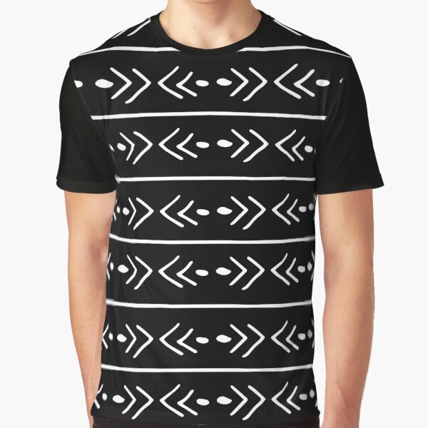 Mudcloth, African, Black and White Art, Boho Wall Art by meggydesigns T-Shirts, Hoodie, Sweatshirt (Image 1)