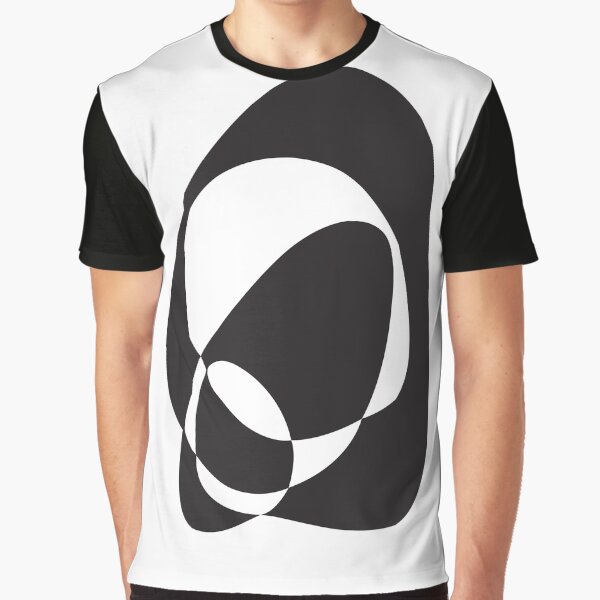 Abstract Modern Black and White Reverse Shape Print for Room Decoration by BONBcreative T-Shirts, Hoodie,... (Image 1)