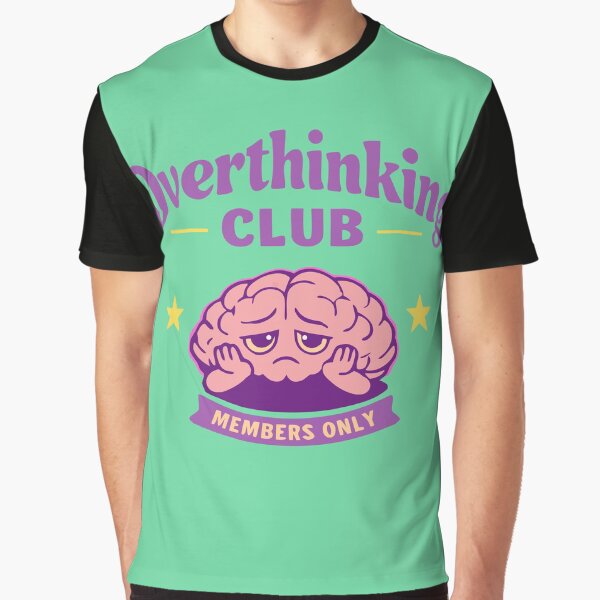 Overthinking Club Poster – Aesthetic Minimalist Wall Art ( Neo Mint ) by BaKamiLand T-Shirts, Hoodie, Sweatshirt (Image 1)
