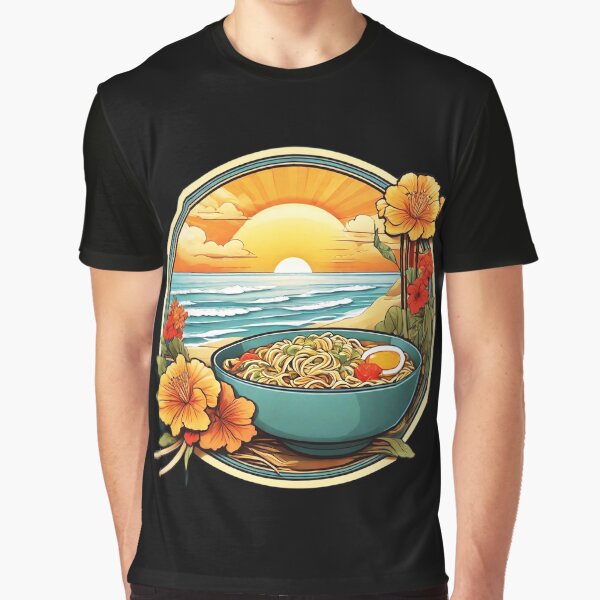 Tasty Ramen by The Beach at Sunset with Hawaii Orchids by NautiChic T-Shirts, Hoodie, Sweatshirt | BlankRebels.com (Image 1)