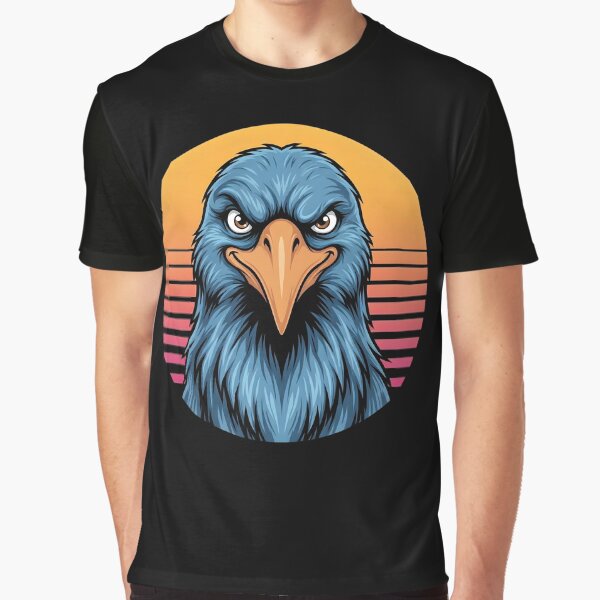 Retro Blue Eagle Head – Bold Vintage Sunset T-Shirts, Hoodie, Sweatshirt
