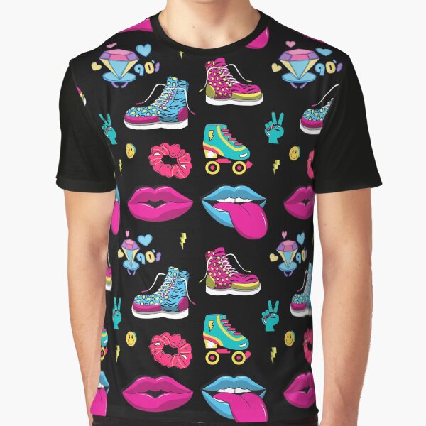 Vintage Retro 90s Pattern by SAVWIS T-Shirts, Hoodie, Sweatshirt | BlankRebels.com (Image 1)