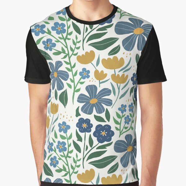 Seamless blue flower print by Sophieeeeehu