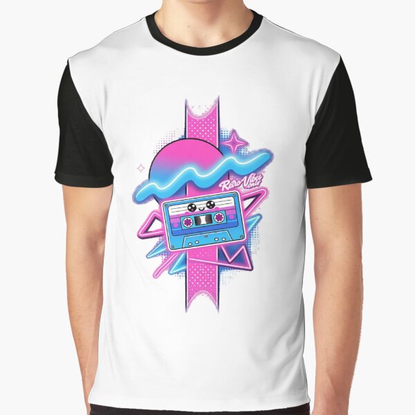Retro 90s Cassette Tape – Retro Vibes Only Aesthetic Tee by EcoArtTees Hoodie, Sweatshirt | BlankRebels.com (Image 1)