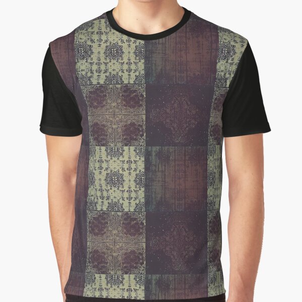 Vintage Brown Grunge Patchwork by SamJanner T-Shirts, Hoodie, Sweatshirt | BlankRebels.com (Image 1)
