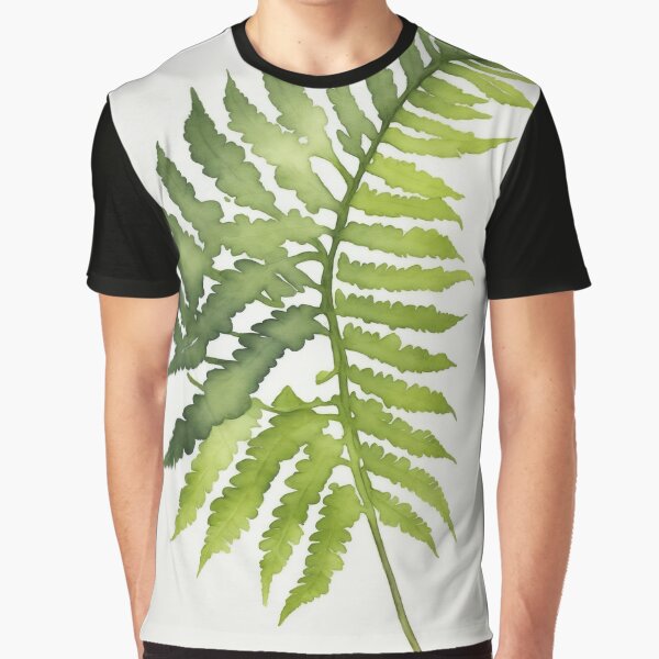 Watercolour Green Fern Leaf Painting by RossWilson12 T-Shirts, Hoodie, Sweatshirt | BlankRebels.com (Image 1)