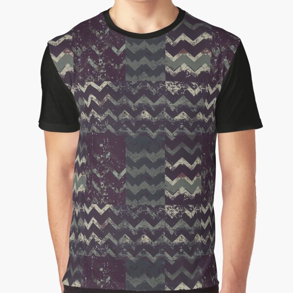 Dark Herringbone Grunge Patchwork by SamJanner T-Shirts, Hoodie, Sweatshirt | BlankRebels.com (Image 1)
