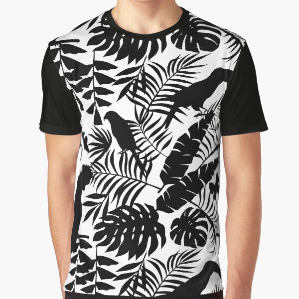 Tropical Forest Silhouette digital art by GL Digital Artwork T-Shirts, Hoodie, Sweatshirt | BlankRebels.com (Image 1)
