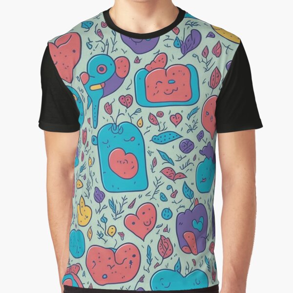 Hand-Drawn Delights: A Burst of Colors in Playful Doodles by kn-clothing T-Shirts, Hoodie, Sweatshirt (Image 1)