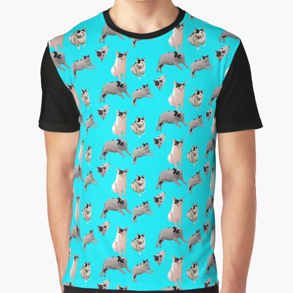 Cowboy the Manx Cat allover pattern in turquoise by Oceandiana T-Shirts, Hoodie, Sweatshirt | BlankRebels.com (Image 1)
