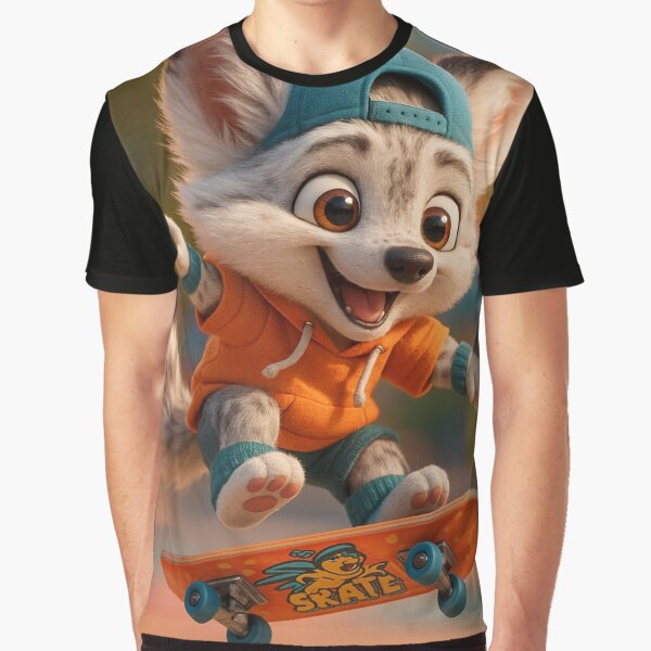 Skater Marble Fox by Sillytoe T-Shirts, Hoodie, Sweatshirt | BlankRebels.com (Image 1)