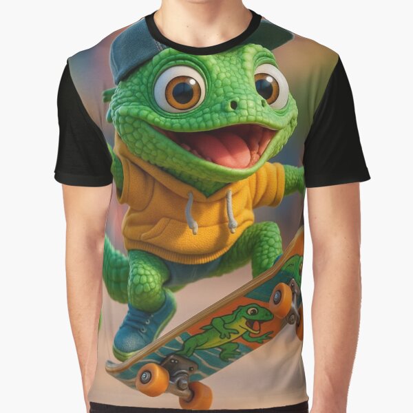 Skater Mexican Alligator Lizard by Sillytoe T-Shirts, Hoodie, Sweatshirt | BlankRebels.com (Image 1)