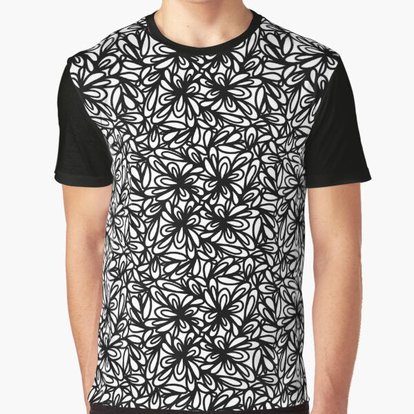 Doodle Line Art Abstract | White and Black by wordznart T-Shirts, Hoodie, Sweatshirt | BlankRebels.com (Image 1)