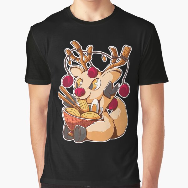 Kawaii Christmas Ramen Reindeer Xmas Pajamas by BrennaEirlys T-Shirts, Hoodie, Sweatshirt | BlankRebels.com (Image 1)