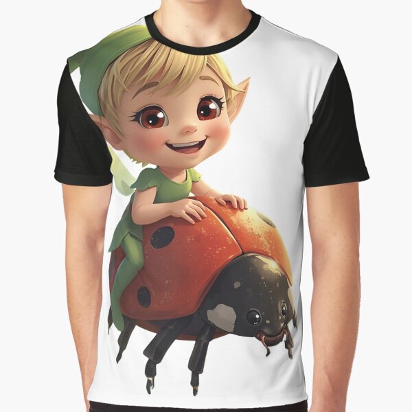 Elf on ladybug in the fairytale whale by SimonsDesignArt T-Shirts, Hoodie, Sweatshirt | BlankRebels.com (Image 1)