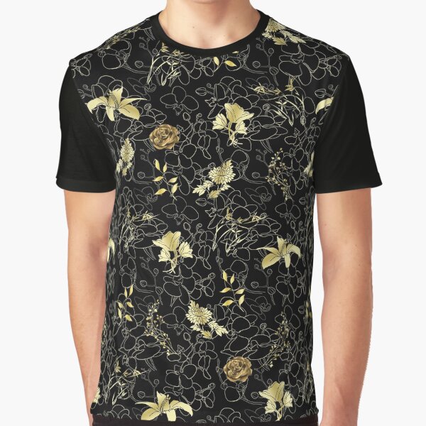 Gold Floral Pattern T-Shirts, Hoodie, Sweatshirt