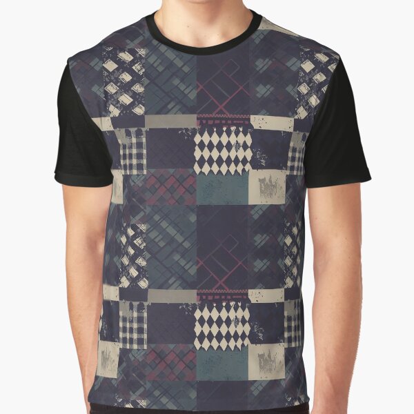 Grunge Tartan Patchwork by SamJanner T-Shirts, Hoodie, Sweatshirt | BlankRebels.com (Image 1)