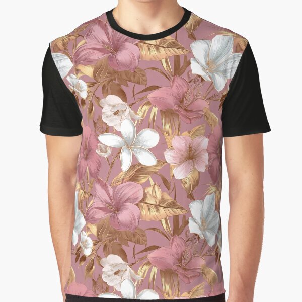 Petaled Tropical Flower Print  - Flower Bouquet Pattern  - Christmas Gift Ideas by RoyalStarsPatts T-Shirts,... (Image 1)