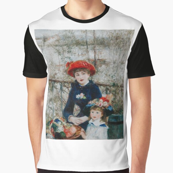 Two Sisters (On the Terrace) (1881) -- Renoir painting by apopofbeauty T-Shirts, Hoodie, Sweatshirt (Image 1)