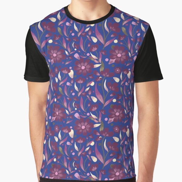 Mulberry Whispers - Midnight Garden Blue by holu_designs T-Shirts, Hoodie, Sweatshirt | BlankRebels.com (Image 1)