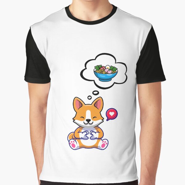 Cute Corgi Dreaming About Ramen by SparrowLag T-Shirts, Hoodie, Sweatshirt | BlankRebels.com (Image 1)