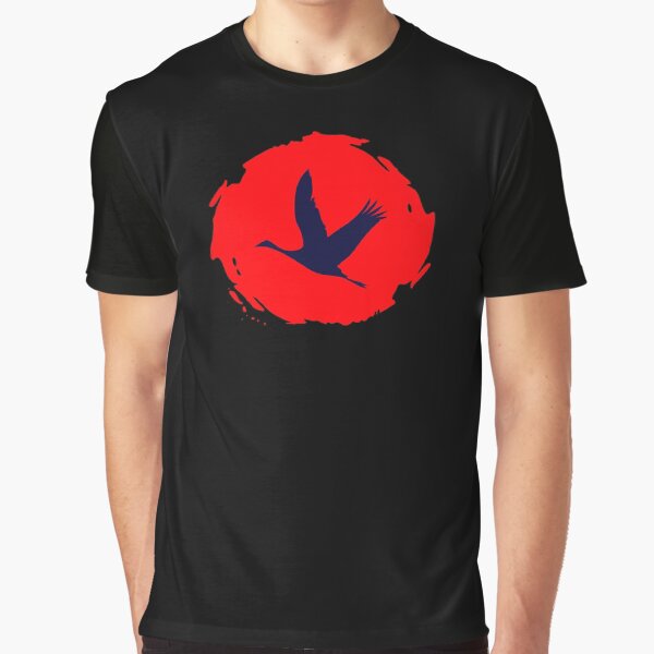 A Beautiful Crane In A Red Sunset by Paulina Vanlife T-Shirts, Hoodie, Sweatshirt | BlankRebels.com (Image 1)