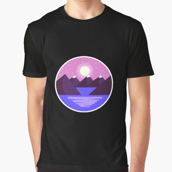 Landscape Night with Lake by DMJPRINT T-Shirts, Hoodie, Sweatshirt | BlankRebels.com (Image 1)