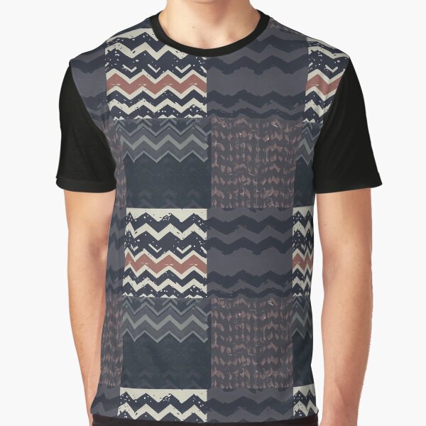 Grunge Herringbone Patchwork in grey, cream and brown by SamJanner T-Shirts, Hoodie, Sweatshirt | BlankRebels.com (Image 1)