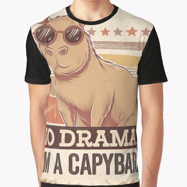 "No Drama I'M Capybara – Vintage Chill Capybara Cartoon T-Shirts, Hoodie, Sweatshirt