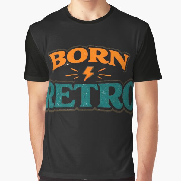 Born Retro Typography Design – Vintage Lightning Quote Artwork by shemodas
