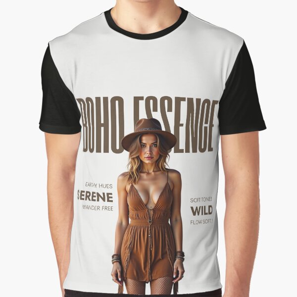 Boho Essence – Fashion Editorial Brown Aesthetic by MetaModel Studio T-Shirts, Hoodie, Sweatshirt | BlankRebels.com (Image 1)