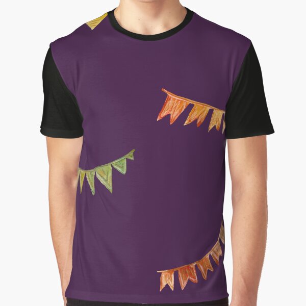 Happy birthday flags pattern a watercolor violet by Yana Mustafina | Boho Soulful Designs T-Shirts, Hoodie,... (Image 1)