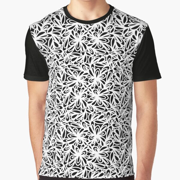 Doodle Line Art Abstract | Black and White by wordznart T-Shirts, Hoodie, Sweatshirt | BlankRebels.com (Image 1)
