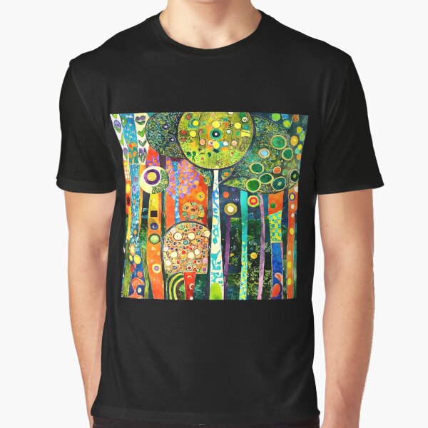 Funky Fantasy Forest Colorful Abstract Trees Digital Art by DEC02 T-Shirts, Hoodie, Sweatshirt | BlankRebels.com (Image 1)