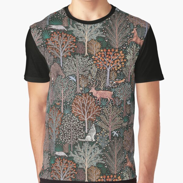 Forest animals - les animaux de la fôret by Rebecca Reck Art T-Shirts, Hoodie, Sweatshirt | BlankRebels.com (Image 1)