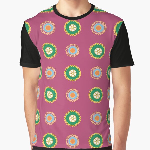 Colorful cogs gears pattern on purple background by Meg M Studio T-Shirts, Hoodie, Sweatshirt | BlankRebels.com (Image 1)