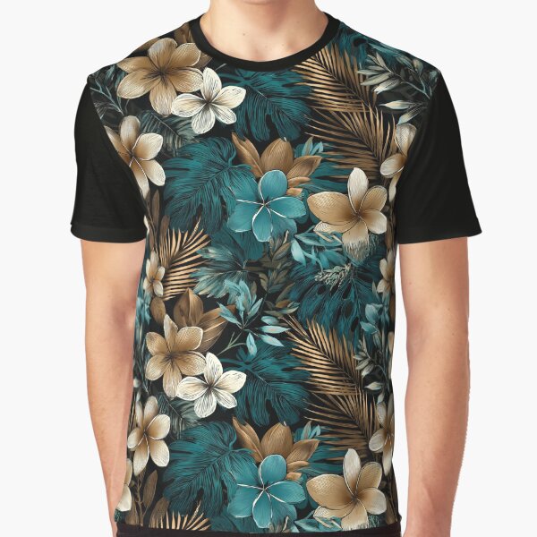 Artistic Tropical Floral Flower Floral Print Valentine Him T-Shirts, Hoodie, Sweatshirt