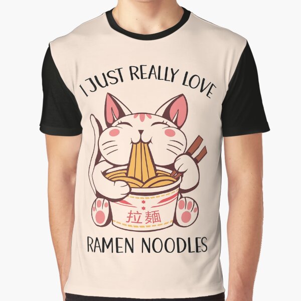 I Just Really Love Ramen Noodles Cat Ramen Cup by OnepixArt T-Shirts, Hoodie, Sweatshirt | BlankRebels.com (Image 1)