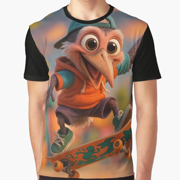 Skater Marabou Stork by Sillytoe T-Shirts, Hoodie, Sweatshirt | BlankRebels.com (Image 1)
