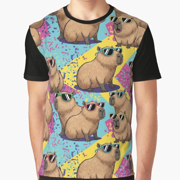 Capybara Confetti Fiesta Background by MythicPrompts T-Shirts, Hoodie, Sweatshirt | BlankRebels.com (Image 1)