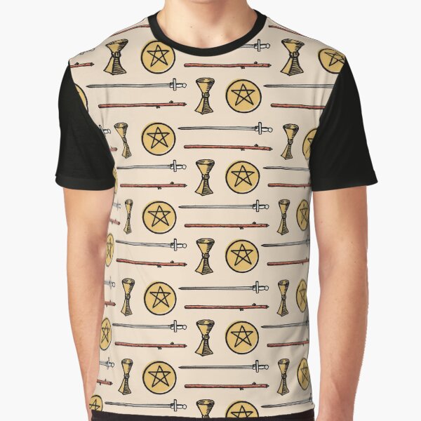Tarot Elements - Beige Tarot Pattern - Goth Beige - Tarot Print by DreamersPlan T-Shirts, Hoodie, Sweatshirt (Image 1)