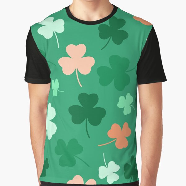 Lucky Clover Leaf Shamrock Pattern St Patrick's Day by ILLYL Creatives T-Shirts, Hoodie, Sweatshirt (Image 1)