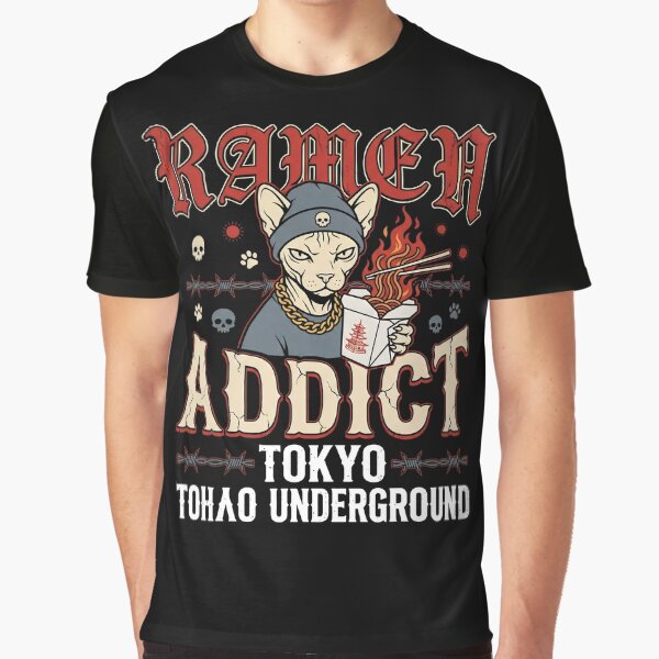 Ramen Addict Tokyo Cat by Emmatshirt1 T-Shirts, Hoodie, Sweatshirt | BlankRebels.com (Image 1)