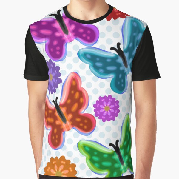 Butterfly Bloom: Vibrant Retro Kidcore Pattern by HopeAndHustle T-Shirts, Hoodie, Sweatshirt | BlankRebels.com (Image 1)
