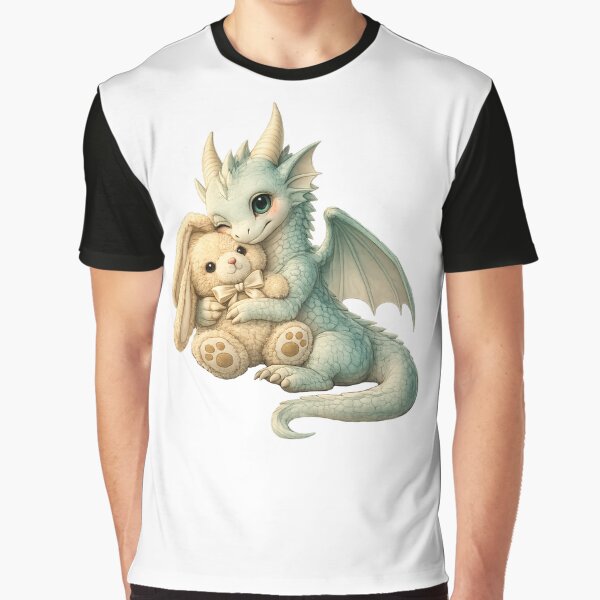Baby Dragon Hugging Bunny Plush by Hatchling Hollow T-Shirts, Hoodie, Sweatshirt | BlankRebels.com (Image 1)