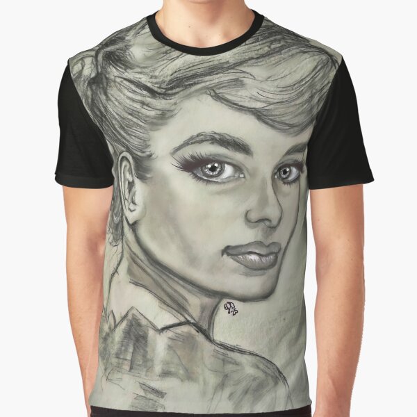 Glamorous Vintage Pencil Portrait Art by gleefulme T-Shirts, Hoodie, Sweatshirt | BlankRebels.com (Image 1)