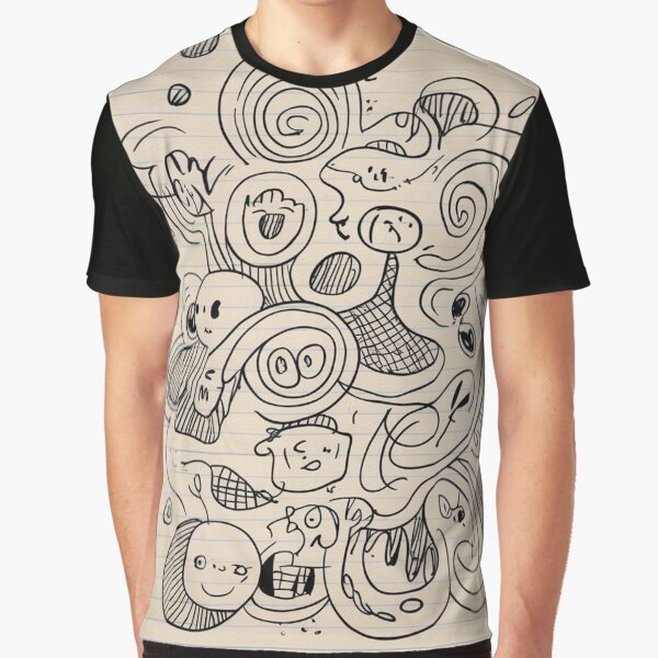 Whimsical Doodle Art Characters Notebook Style by Ed & Harmony T-Shirts, Hoodie, Sweatshirt | BlankRebels.com (Image 1)
