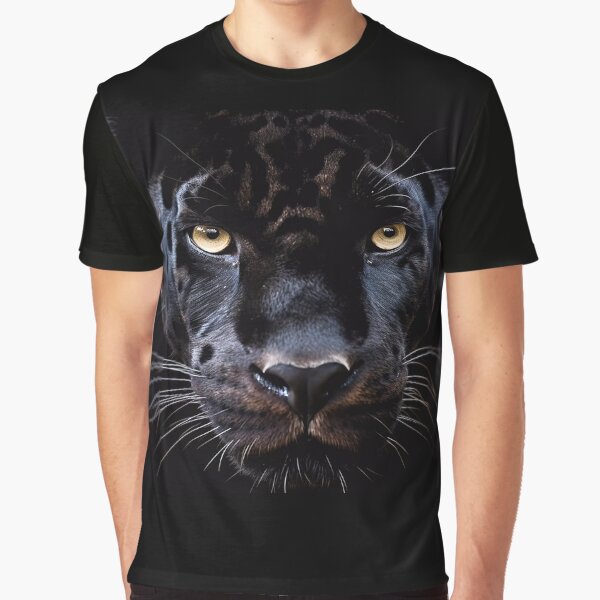 Mesmerizing Gaze - Powerful Black Panther with Piercing Eyes by SweetWhiskers T-Shirts, Hoodie, Sweatshirt (Image 1)