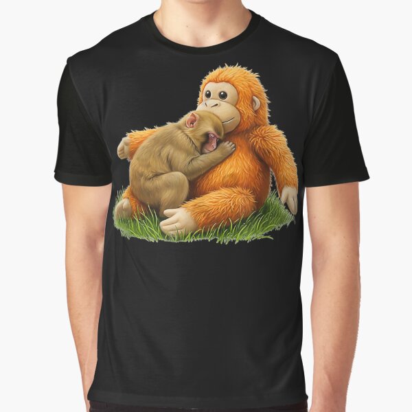 Orangutan Monkey Hug Primate Love Wildlife Animal by FemmeForge T-Shirts, Hoodie, Sweatshirt | BlankRebels.com (Image 1)