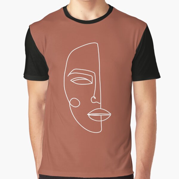Face Minimal Rust by Valeria-Art T-Shirts, Hoodie, Sweatshirt | BlankRebels.com (Image 1)